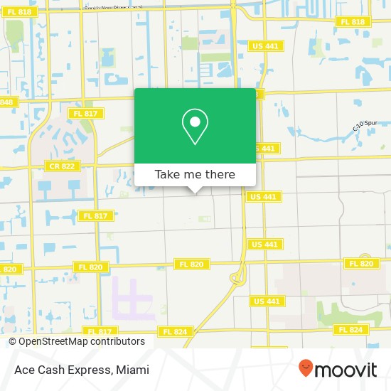 Ace Cash Express map