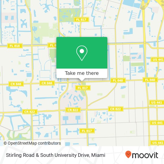 Stirling Road & South University Drive map