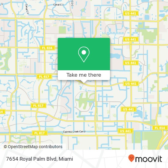 7654 Royal Palm Blvd map