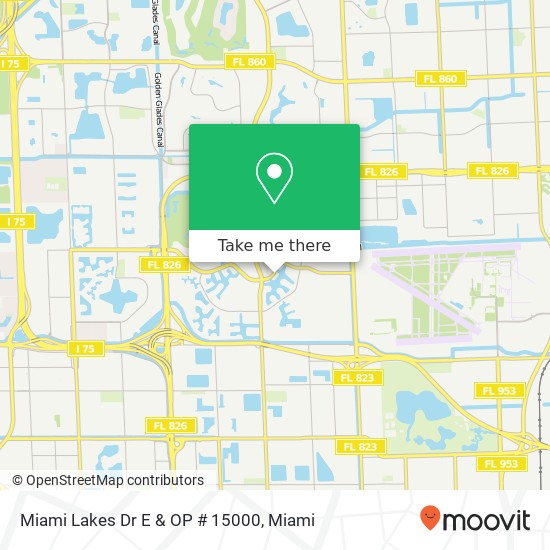 Miami Lakes Dr E & OP # 15000 map