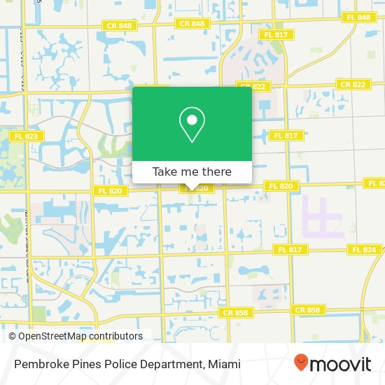 Mapa de Pembroke Pines Police Department