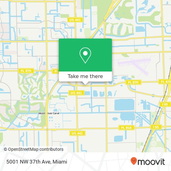 5001 NW 37th Ave map