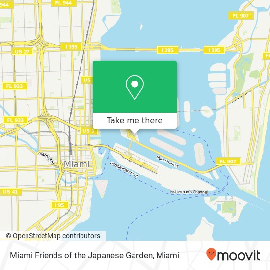 Mapa de Miami Friends of the Japanese Garden