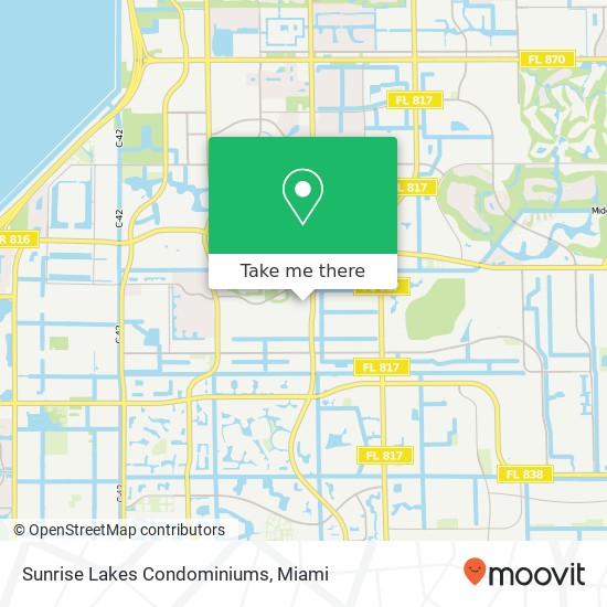 Mapa de Sunrise Lakes Condominiums