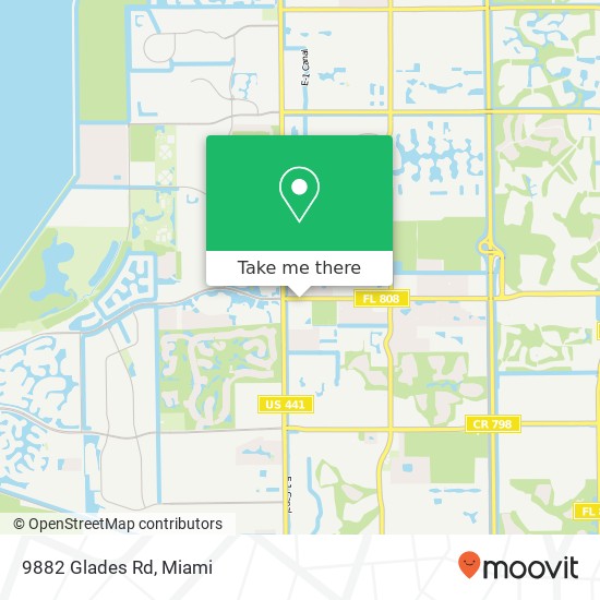 9882 Glades Rd map