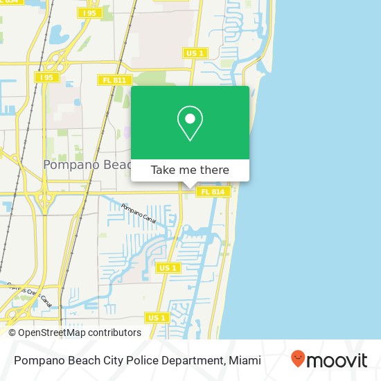 Mapa de Pompano Beach City Police Department