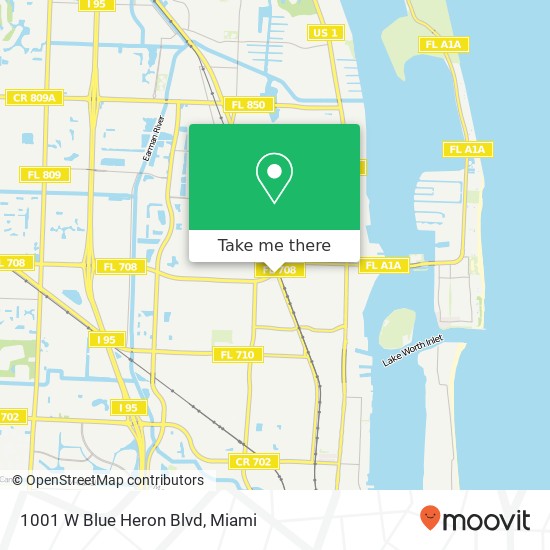 1001 W Blue Heron Blvd map