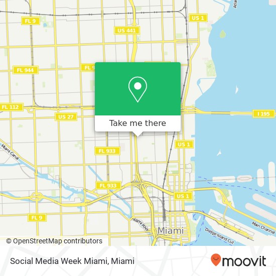 Mapa de Social Media Week Miami