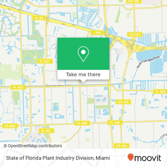 State of Florida Plant Industry Division map