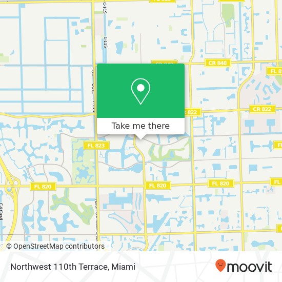 Northwest 110th Terrace map