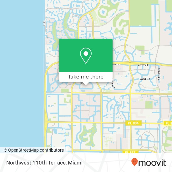 Northwest 110th Terrace map