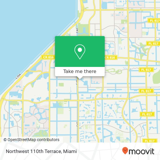 Northwest 110th Terrace map