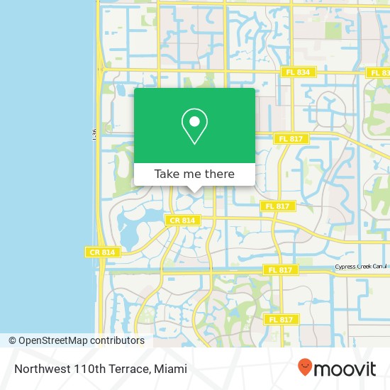 Mapa de Northwest 110th Terrace