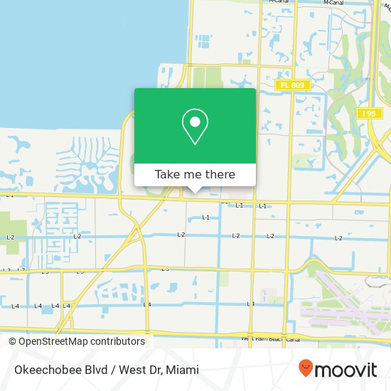 Okeechobee Blvd / West Dr map