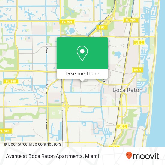 Mapa de Avante at Boca Raton Apartments