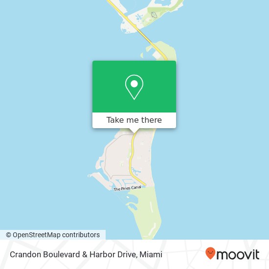 Crandon Boulevard & Harbor Drive map