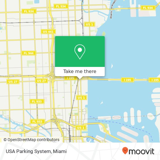 Mapa de USA Parking System