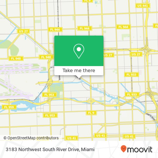 Mapa de 3183 Northwest South River Drive