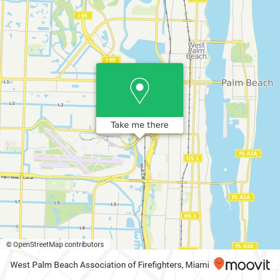 West Palm Beach Association of Firefighters map