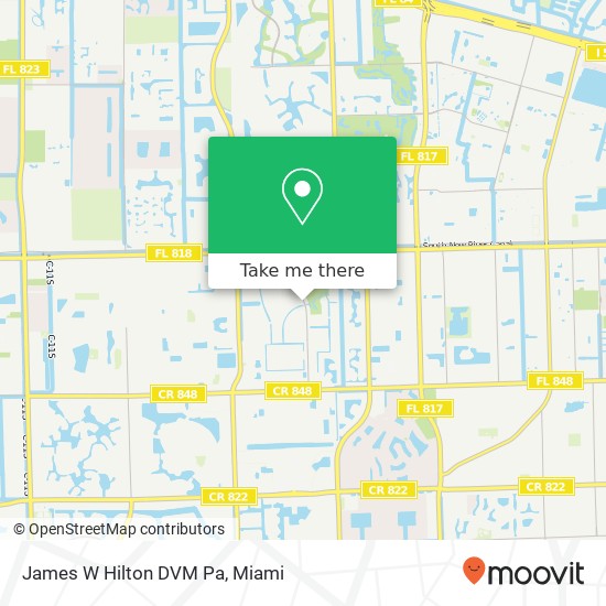 James W Hilton DVM Pa map