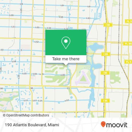 Mapa de 190 Atlantis Boulevard