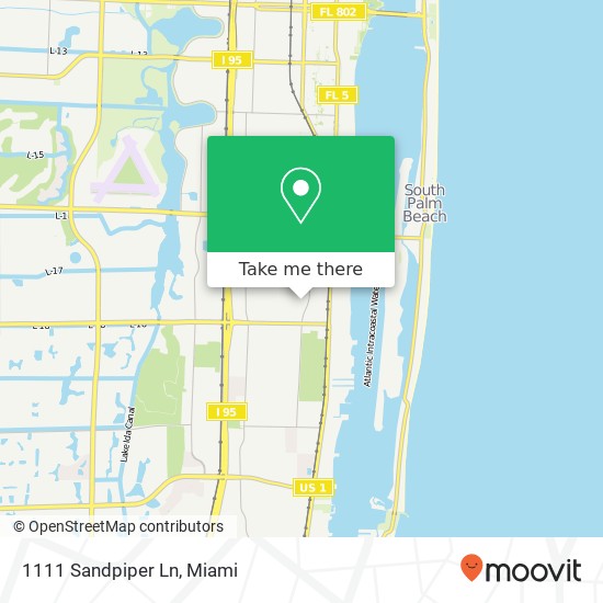 Mapa de 1111 Sandpiper Ln