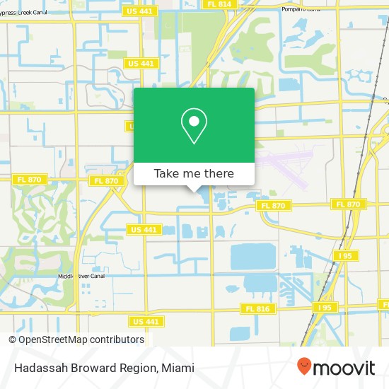 Hadassah Broward Region map