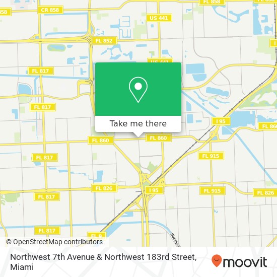 Mapa de Northwest 7th Avenue & Northwest 183rd Street