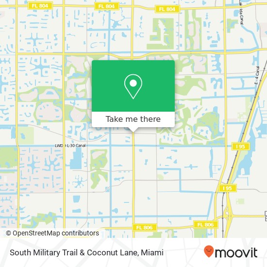 Mapa de South Military Trail & Coconut Lane