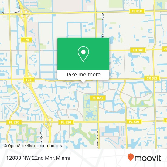 12830 NW 22nd Mnr map