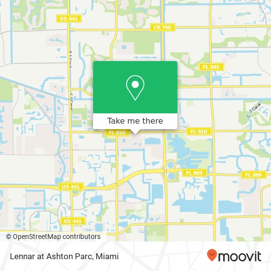 Lennar at Ashton Parc map