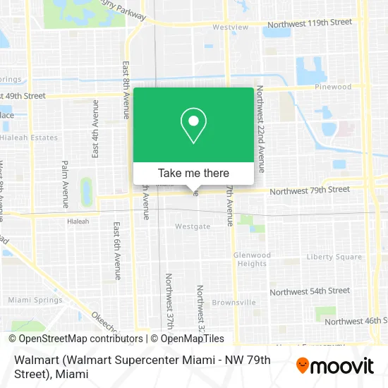 Walmart (Walmart Supercenter Miami - NW 79th Street) map