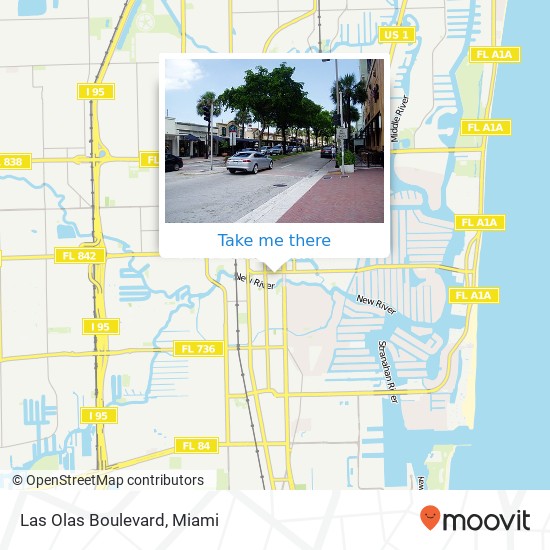 Mapa de Las Olas Boulevard