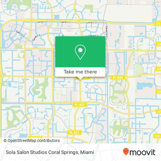 Mapa de Sola Salon Studios Coral Springs