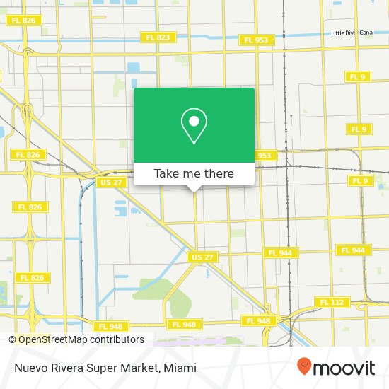 Mapa de Nuevo Rivera Super Market