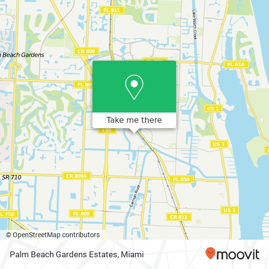 Mapa de Palm Beach Gardens Estates