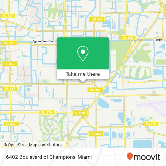 Mapa de 6402 Boulevard of Champions