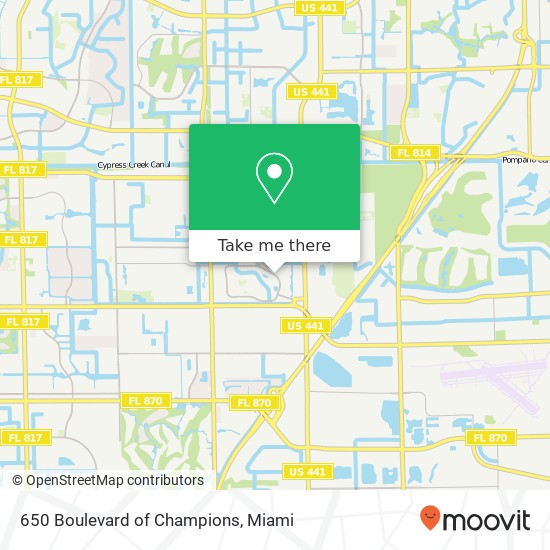 Mapa de 650 Boulevard of Champions