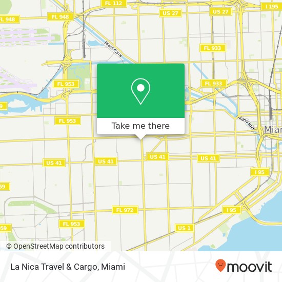 La Nica Travel & Cargo map