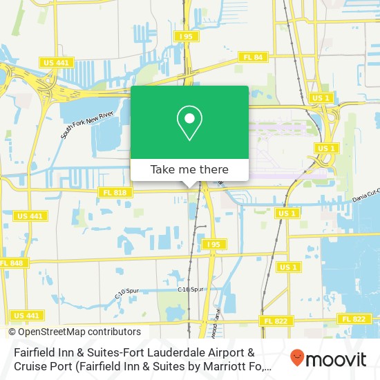 Mapa de Fairfield Inn & Suites-Fort Lauderdale Airport & Cruise Port