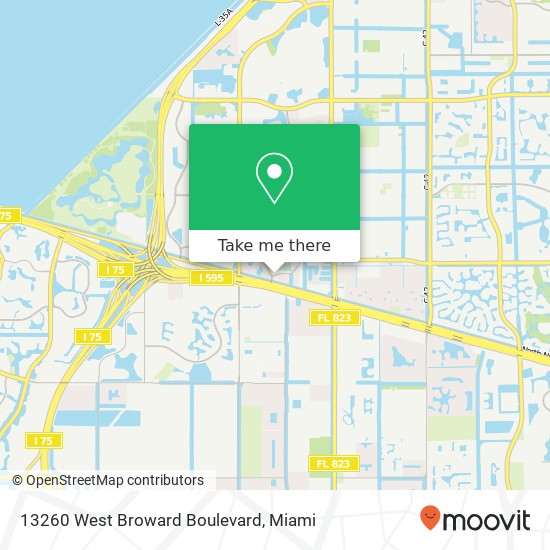 13260 West Broward Boulevard map