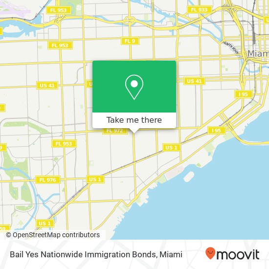 Mapa de Bail Yes Nationwide Immigration Bonds