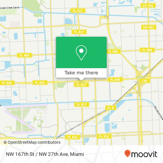 NW 167th St / NW 27th Ave map