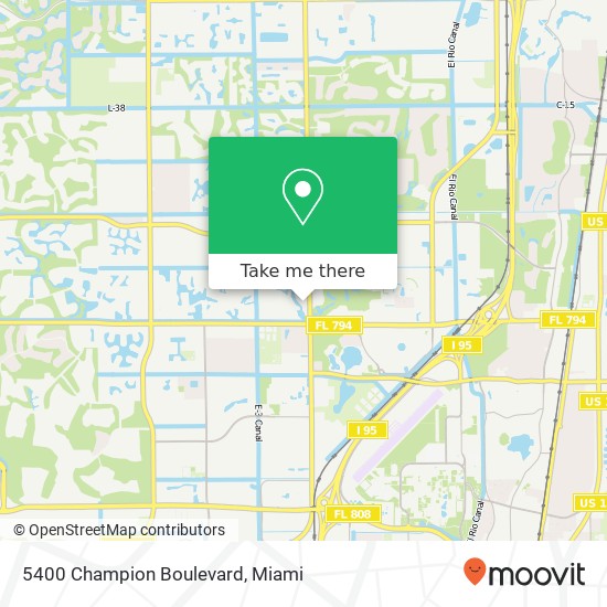 Mapa de 5400 Champion Boulevard