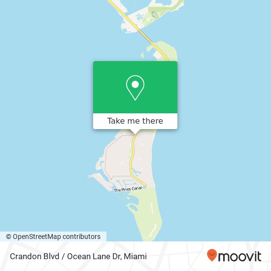 Mapa de Crandon Blvd / Ocean Lane Dr