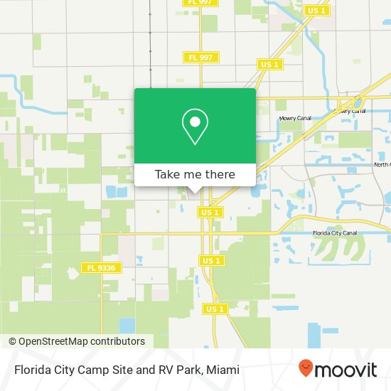 Mapa de Florida City Camp Site and RV Park