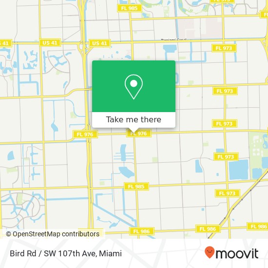 Mapa de Bird Rd / SW 107th Ave