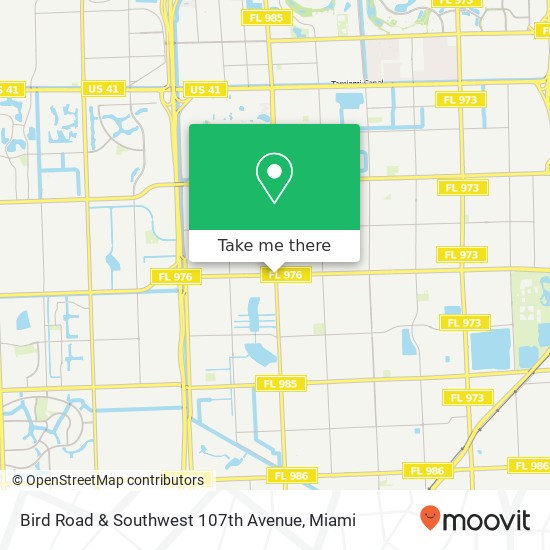 Mapa de Bird Road & Southwest 107th Avenue