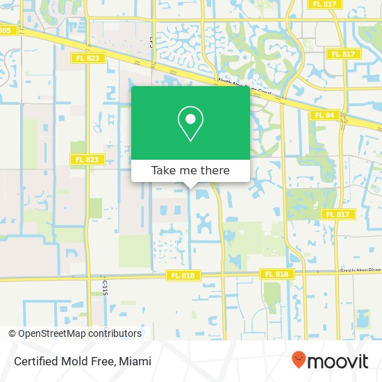 Mapa de Certified Mold Free