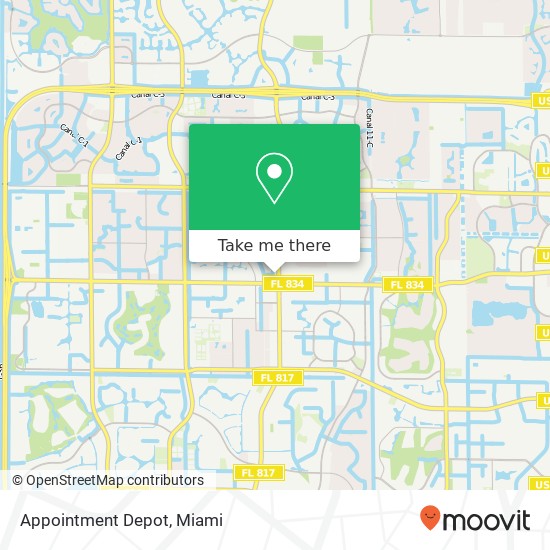 Appointment Depot map